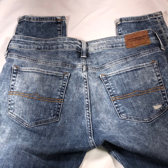 Denim & Supply Cropped Distressed Denim Blue Jeans 30" Waist - Picture 4 of 7